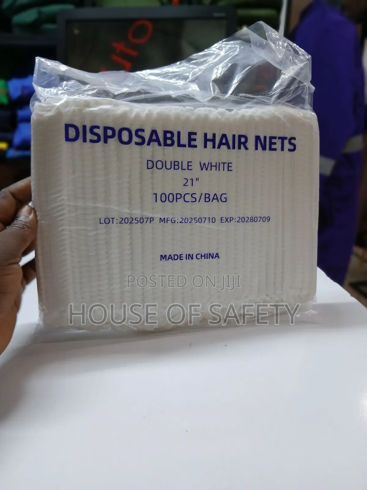 White Disposable Hair Caps