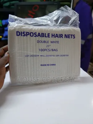 White Disposable Hair Caps