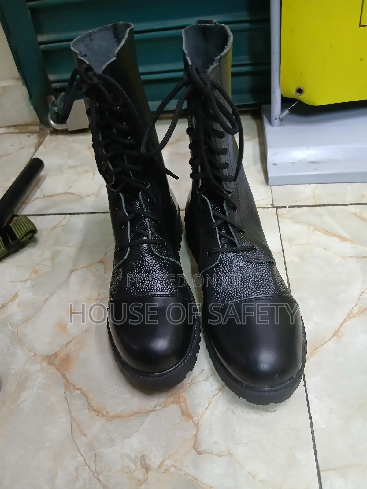 Black Industrial Watchman Boots