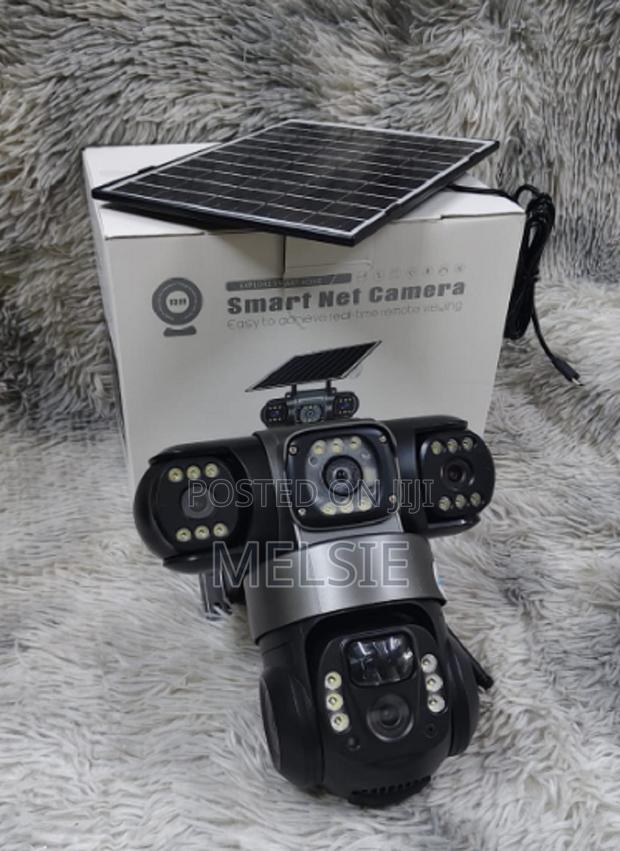 Triple Lens 4g Solar PTZ Camera Pan-Tilt-Zoom Functionality