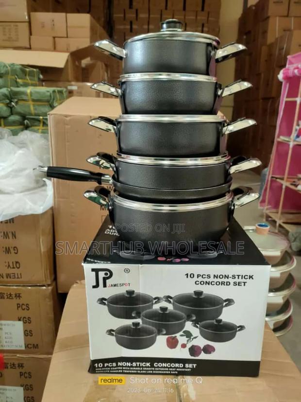 10 Pieces Heavy Duty Jp Non Stick Cookware Set - main view