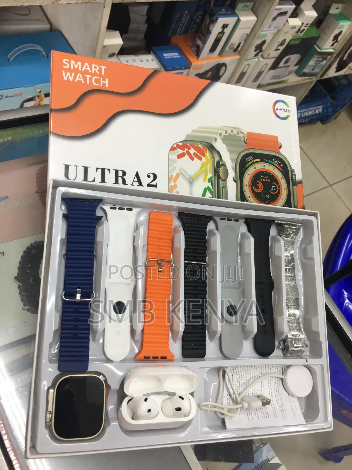 Ultra 2 Smart Watch With Airpods & 7 Straps