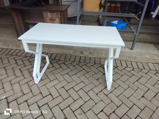 White Steel Stand Study Office Desk