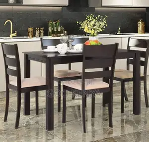 Home Dining Set; Wood Mahogany Dining Set of 6 With Rectangular Table