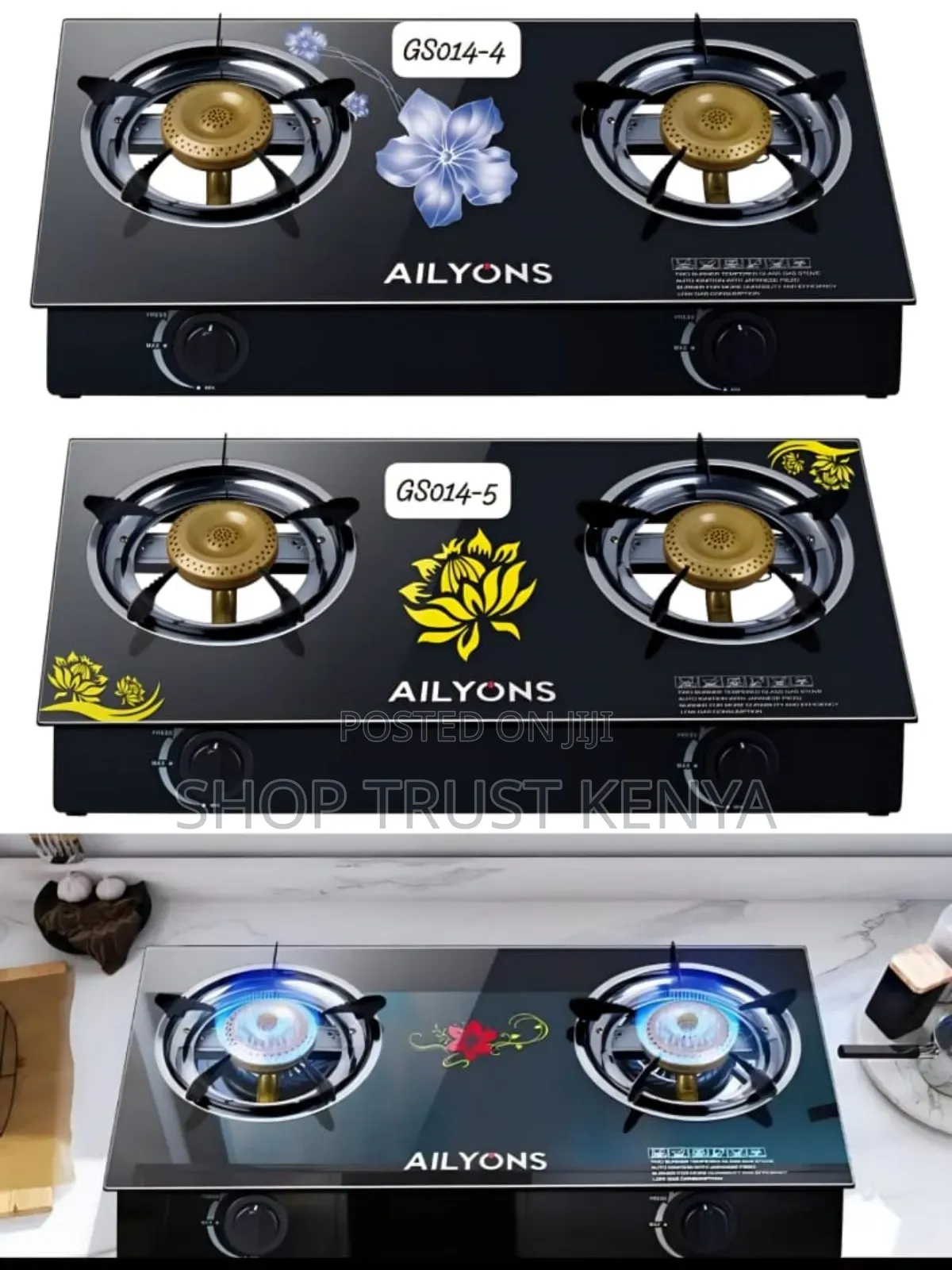 Ailyons 2 Burner Glass Top