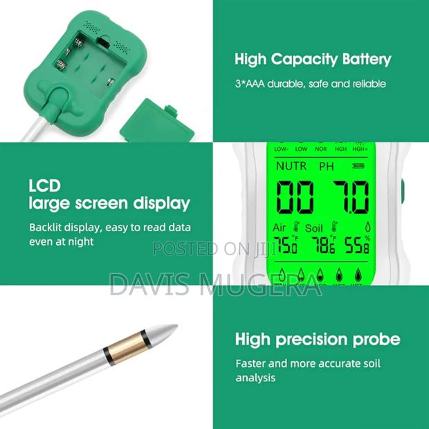 7-in-1 Digital Ph Meter for Soil Testing | Accurate Soil Moisture, Ph - thumbnail 8