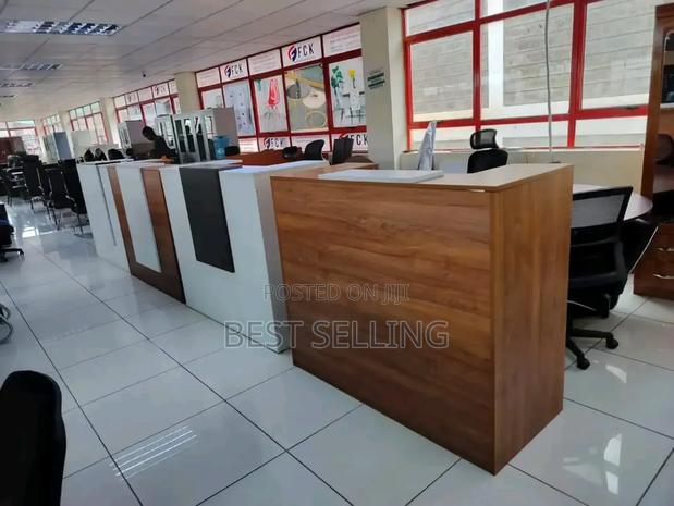 Brown Reception Desk