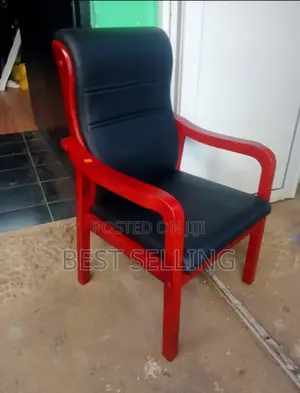 Red Brown Handled Executive Office Chair
