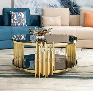 Home Table;Sophisticated Black Gold Coffee Table for Luxury Interior
