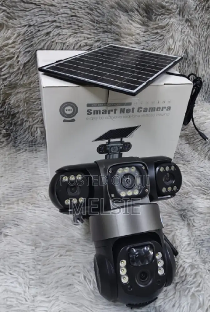 Triple Lens 4g Solar PTZ Camera Three Lenses and Solar Power Support