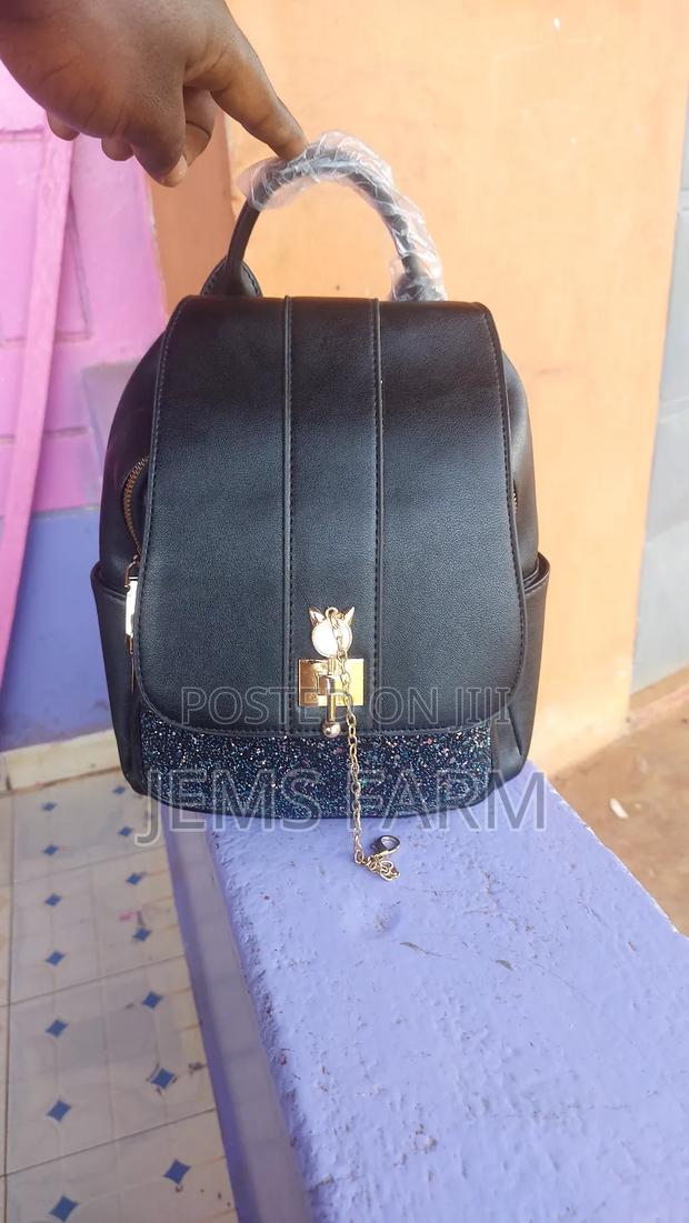 Ladies Mini Leather Backpack - main view