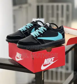 Custom Travis Scott Air Jordan 1 Low Sneaker With Tiffany Color Way