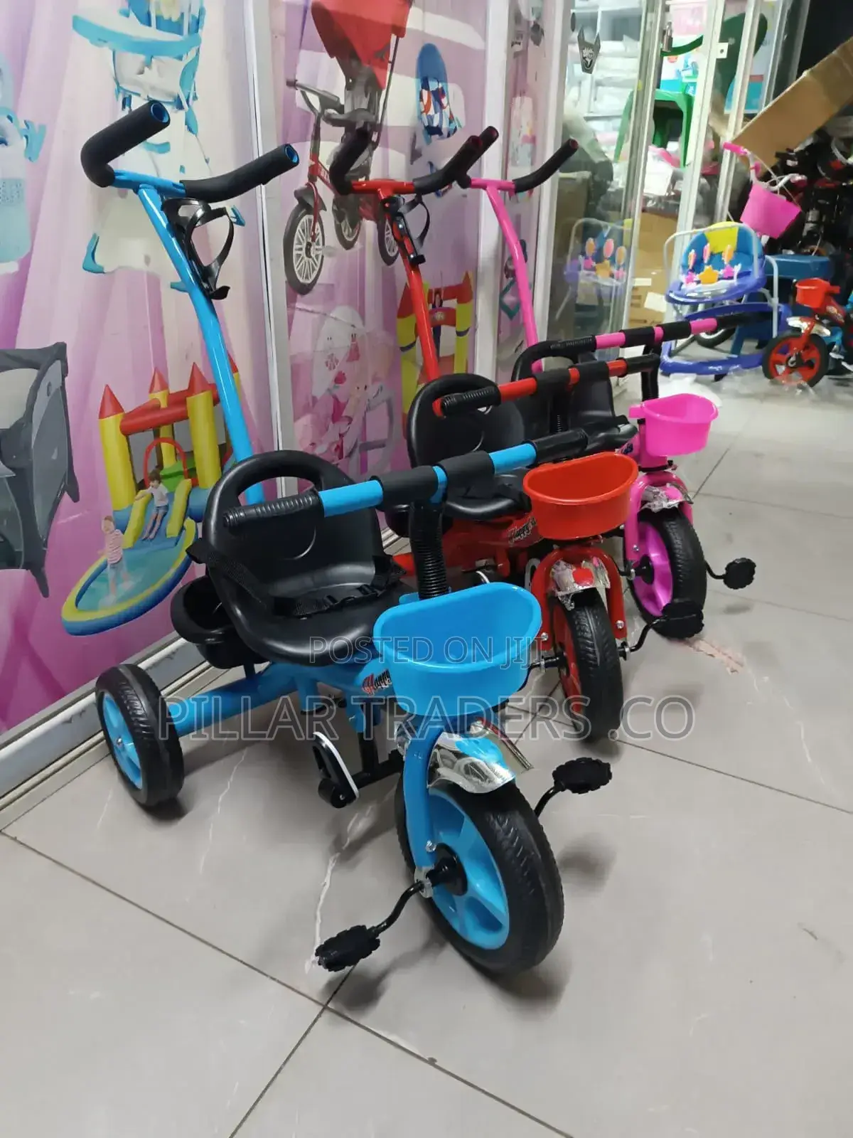 Tricycle With Push Handle