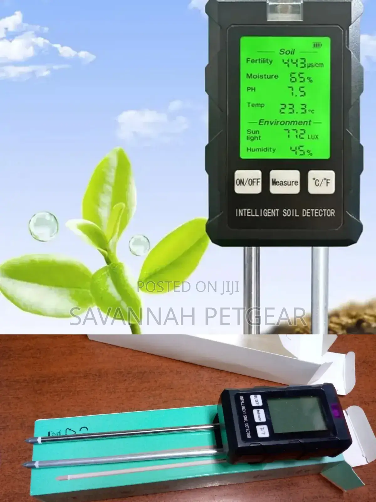 6 in 1 Ph Moisture Sunlight Humidity Fertility Soil Detector