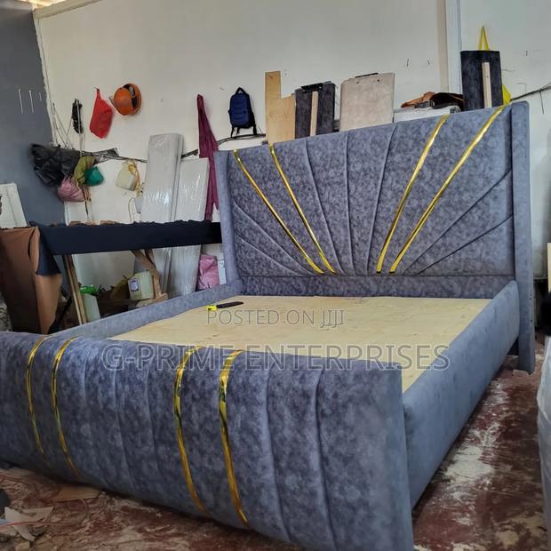 Modern Chester Bed -Grey Gold