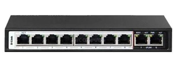 D-Link DGS-F1010p-E 10-Port Switch With 8 Poe Ports and 2 Uplink Ports