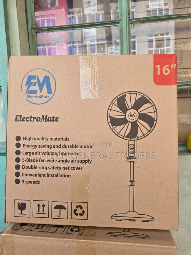Electromate 16inch Heavy Duty Standing Fan With Round Base - thumbnail 2