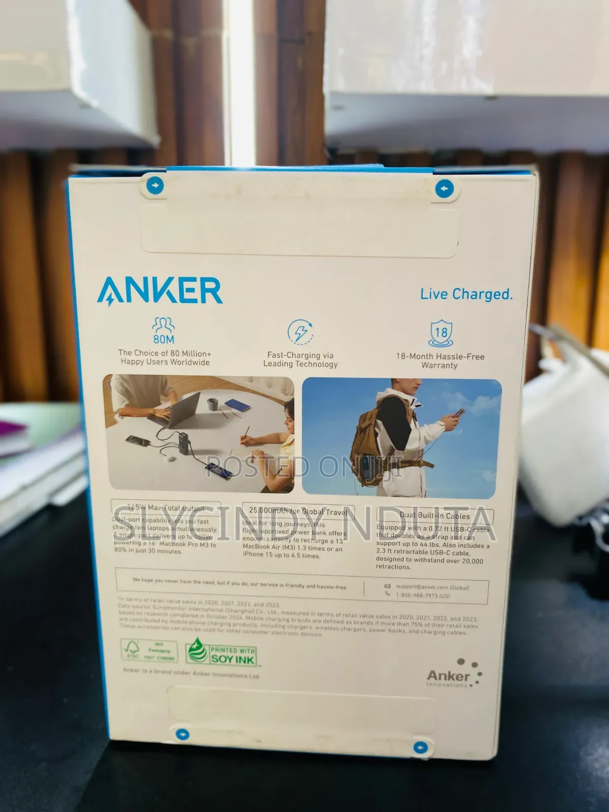 Anker Power Bank , Built in and Retractable Cable