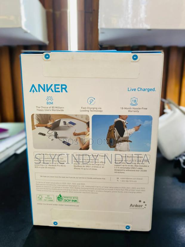 Anker Power Bank , Built in and Retractable Cable - thumbnail 2