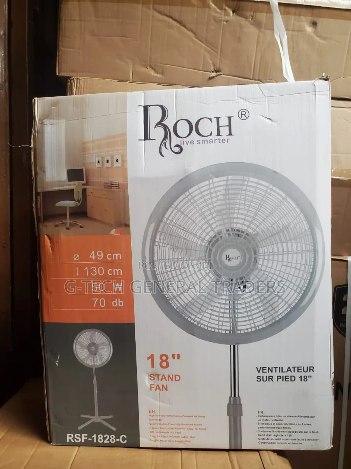 Roch 18inch 5 Blade Heavy Duty Standing Fan