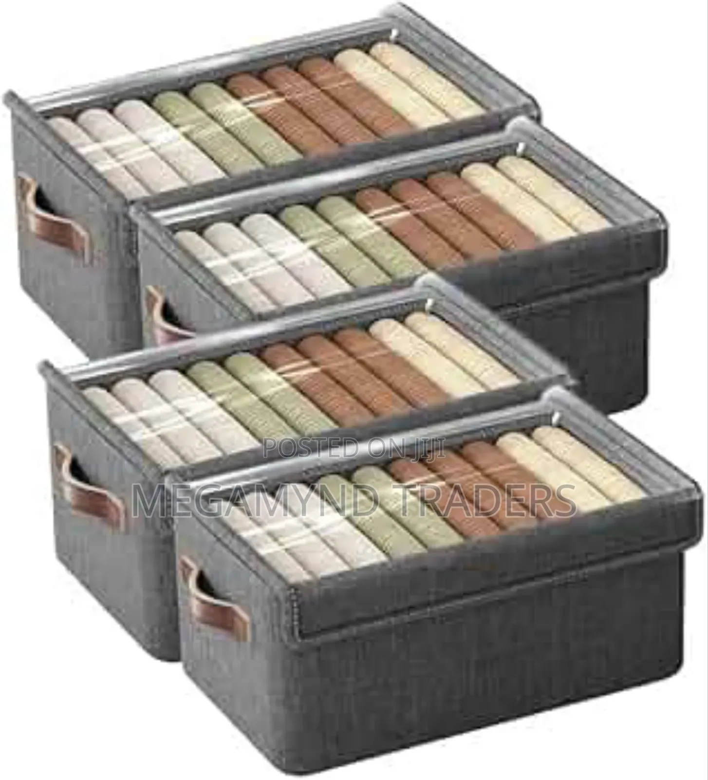 Foldable Clothes Storage Box / Clothes Organizer With Cover Lid