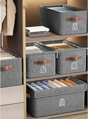 Foldable Clothes Storage Box / Clothes Organizer With Cover Lid