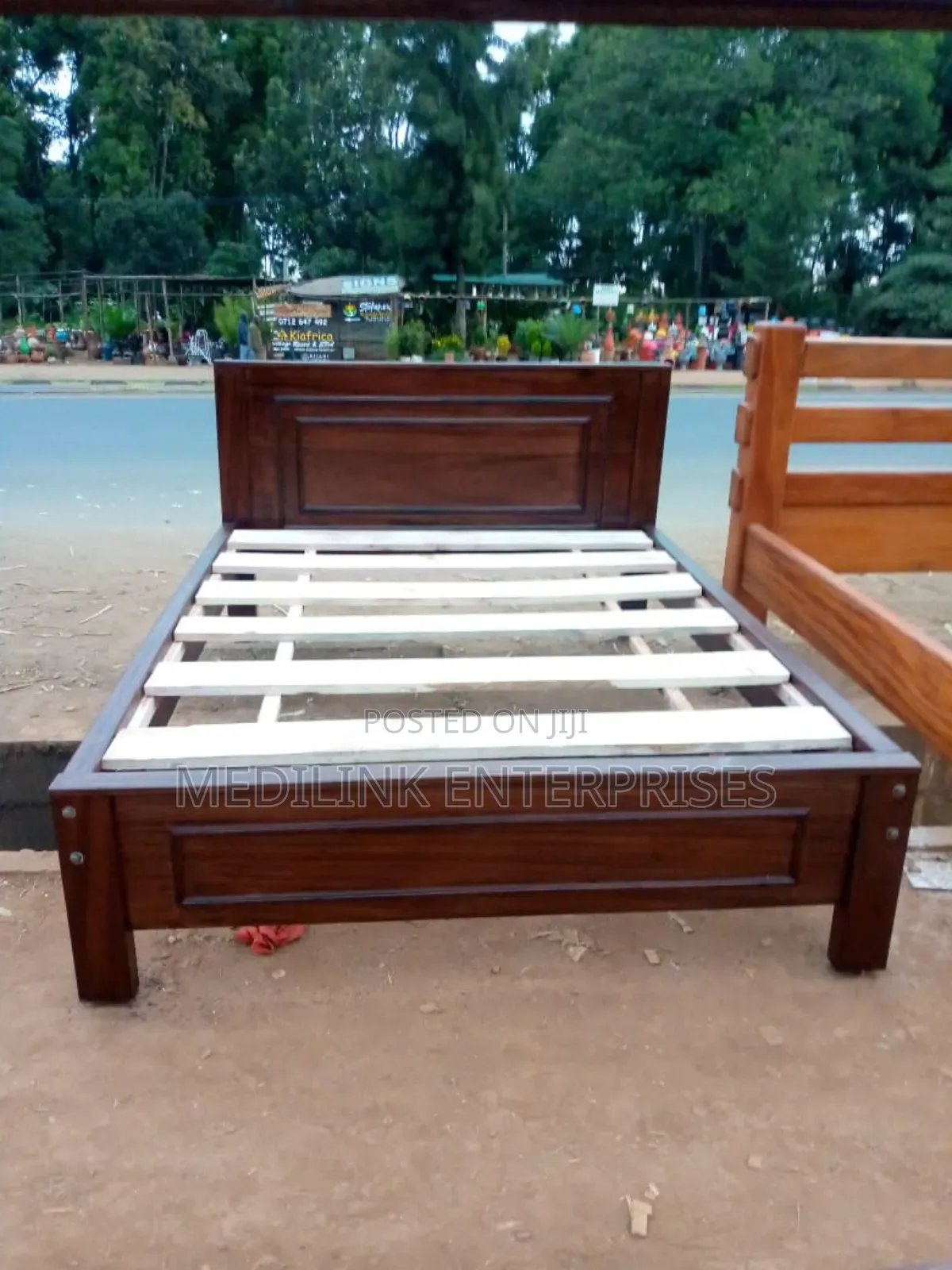 Mahogany Crafted 5*6 Bed Solid Bed