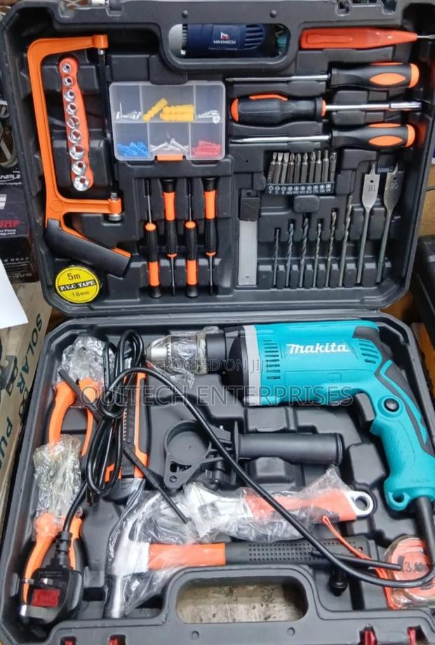 Makita Corded Drill/ Makita Drill Set With Accessories - main view