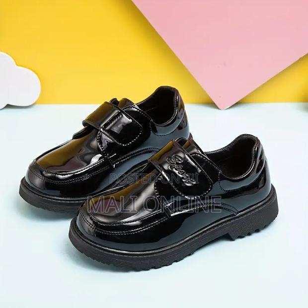 Boys Girls Black Patent Leather School Shoes Kids' Oxford Loafers