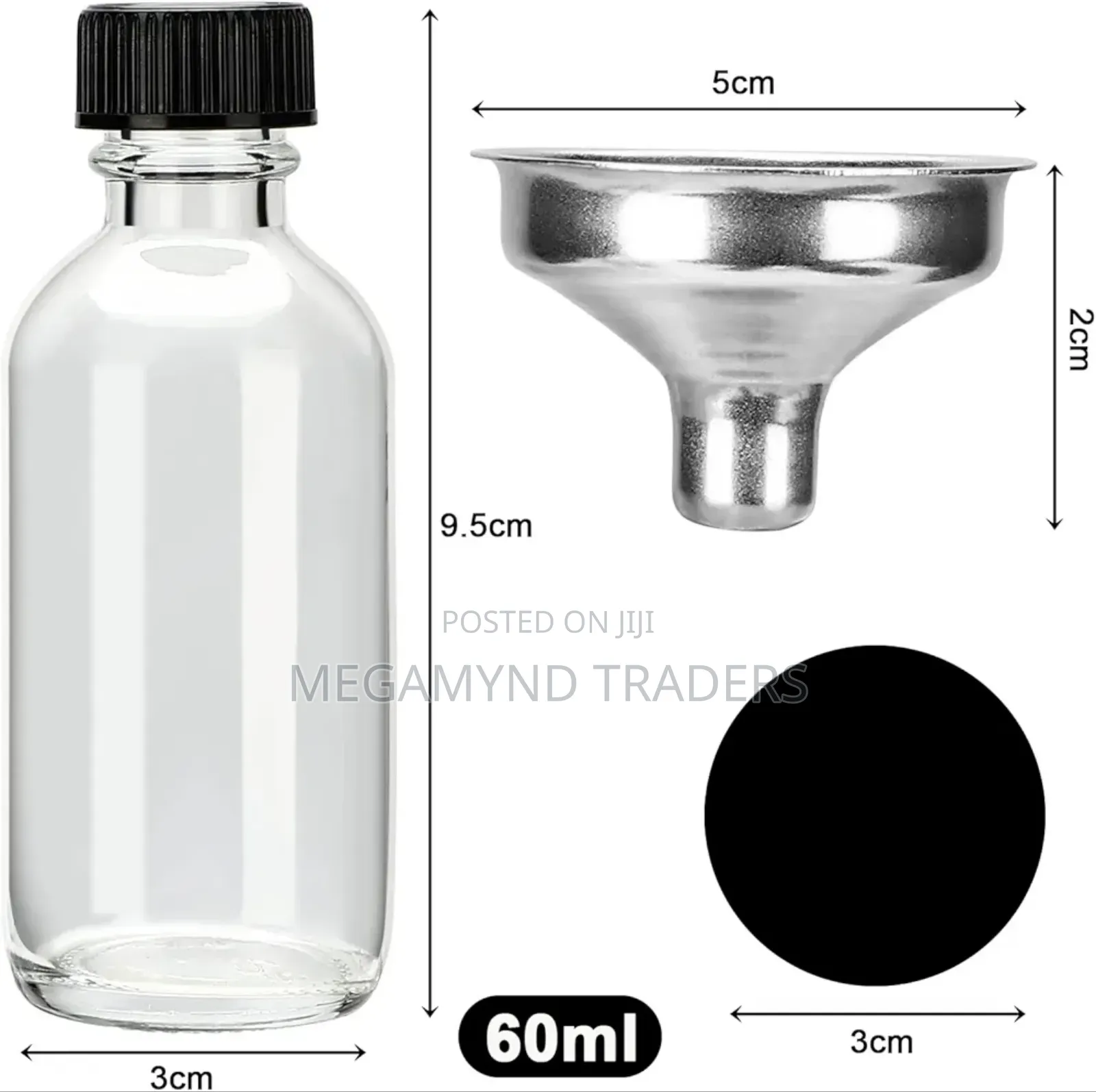 12pc Mini Glass Bottle With Lid 60 Ml / Wellness Ginger Shots