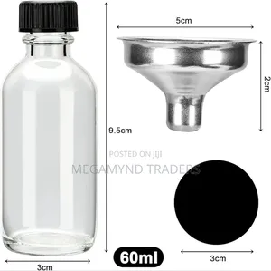 12pc Mini Glass Bottle With Lid 60 Ml / Wellness Ginger Shots