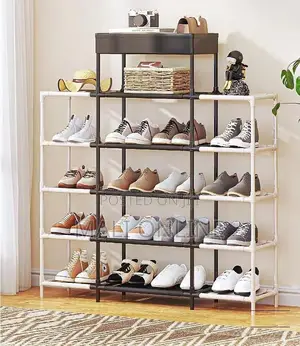 Multi-Layer Vertical Shoe Rack Organizer 106cm Tall Space-Saving