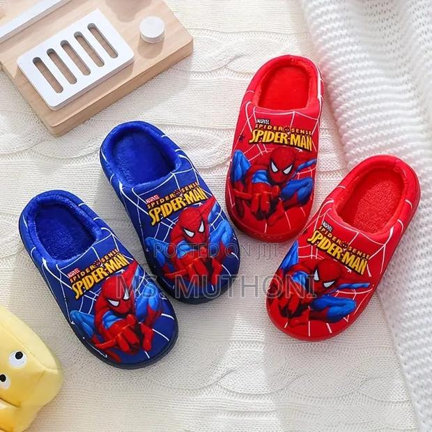 * Marvel Spider-Man Plush Indoor Slippers for Kids. - main view