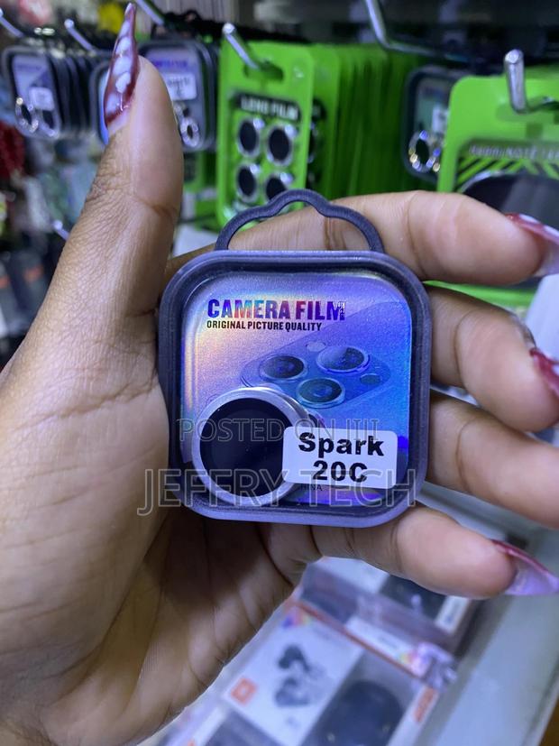 Etechnic Camera Glass Lens Protector Ring for Tecno Spark 20c -Silver - main view