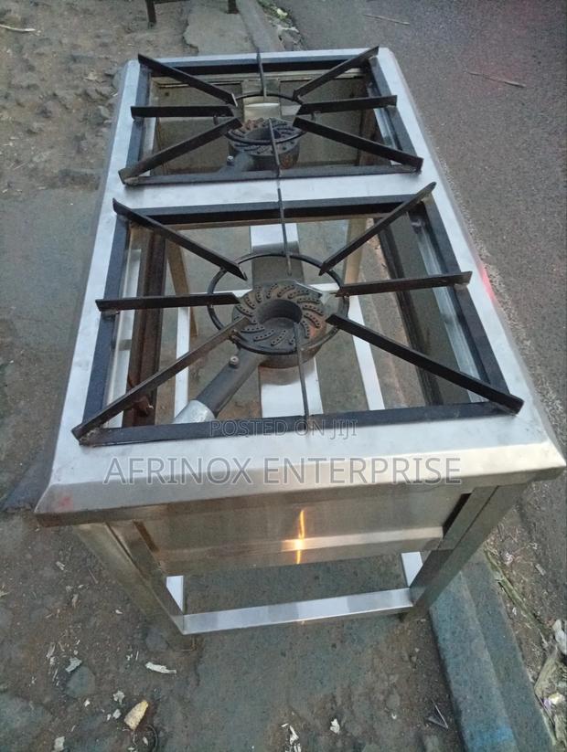 Stainless Steel Double Burner Gas Cooker