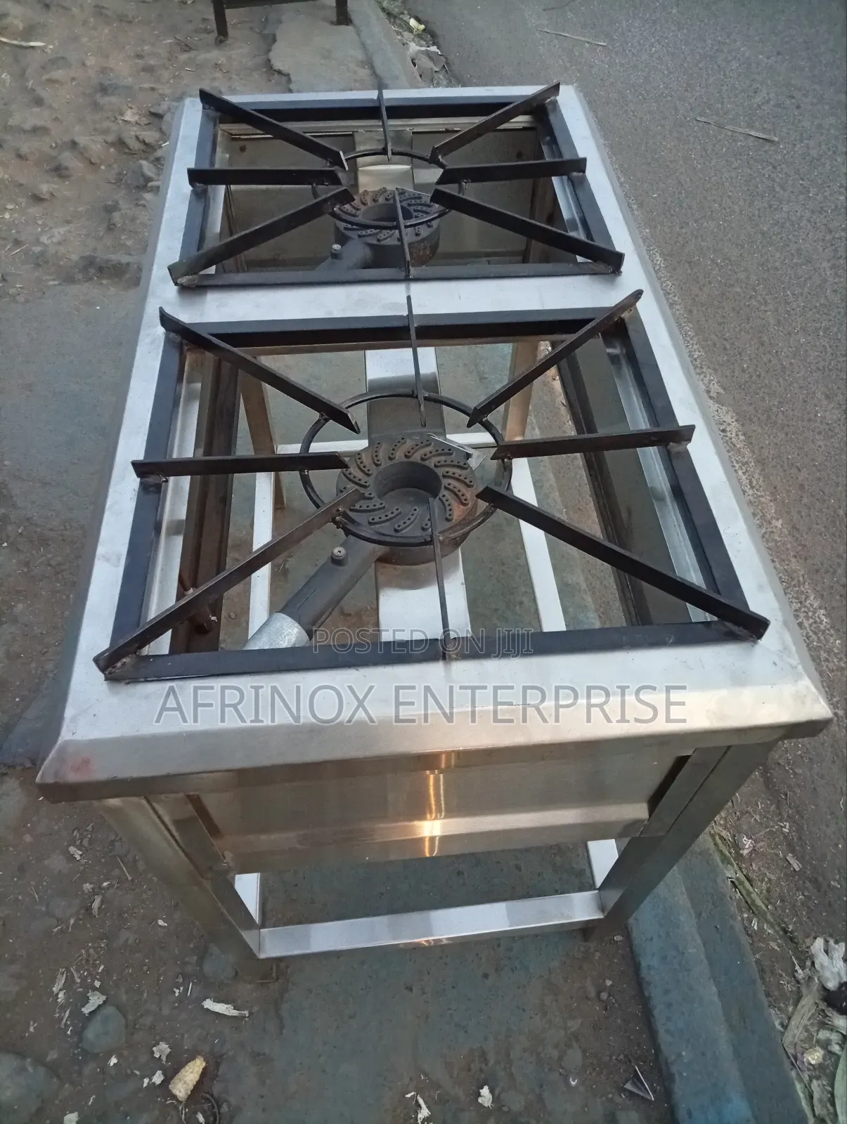 Stainless Steel Double Burner Gas Cooker
