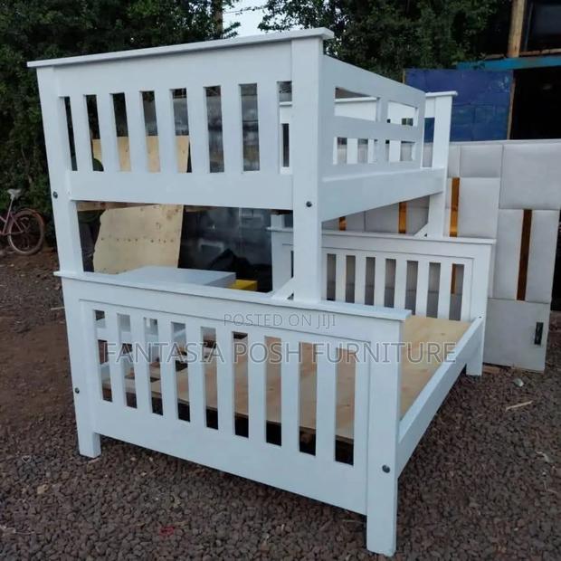 3.5x6, 4x6 White Wooden Bunk Bed - Free Delivery