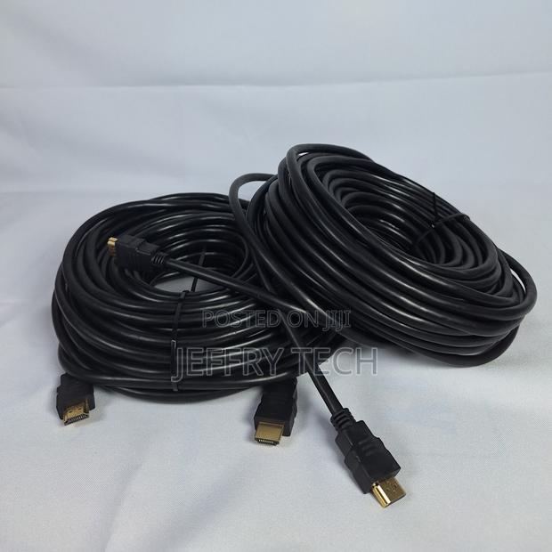 Name Rubber Coated Black Hdmi Cable 15m - main view