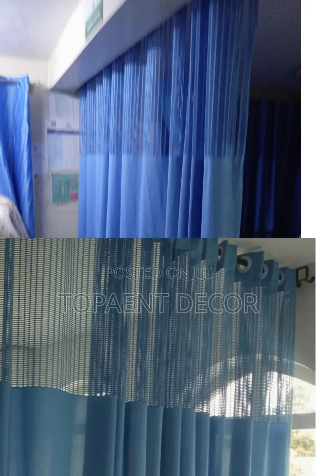 Blue Quality Hospital Window Curtains And Cubical Curtains