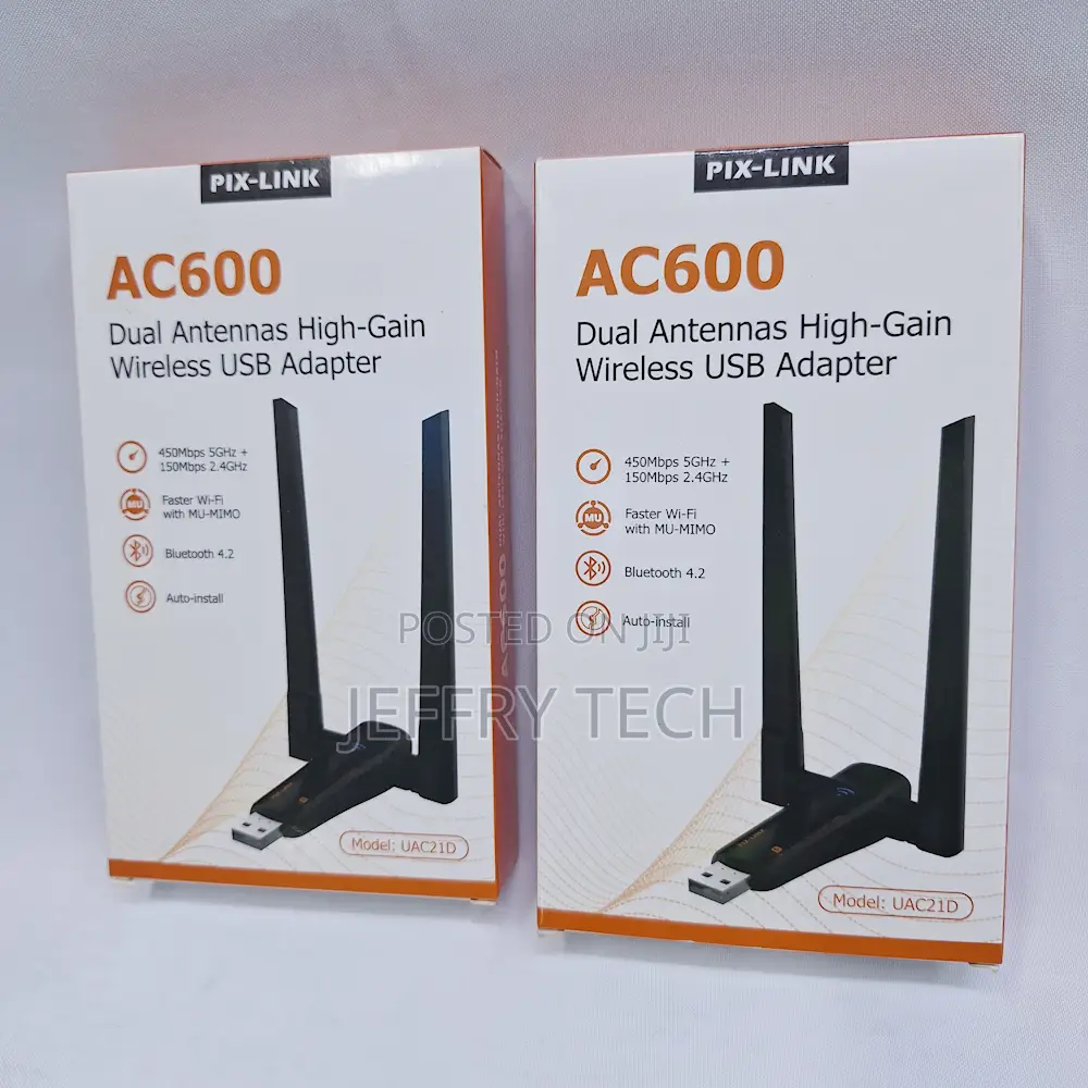 Ac 600 Pixlink Dual Band Usb Wifi and Bluetooh Dongle 2.4ghz and 5ghz