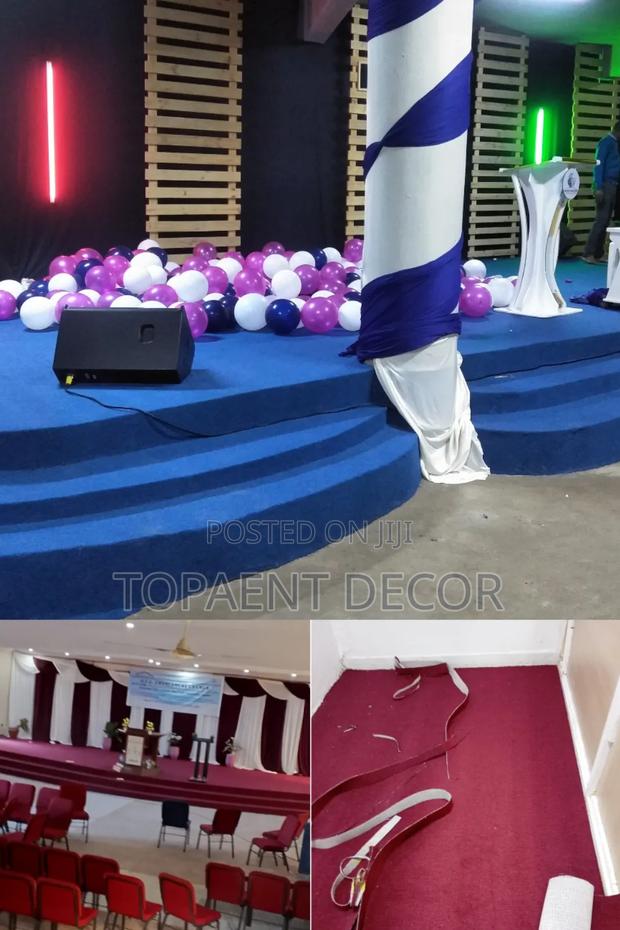 Blue And Maroon  Vacuum Cleaned Wall To Wall Altar And Office Carpets - main view