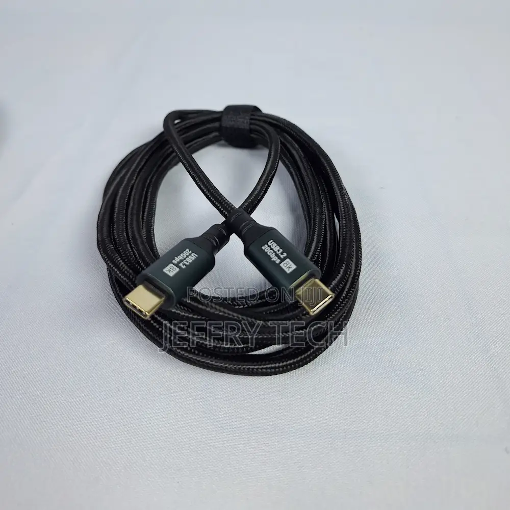 Type C to Type C Cable Length 1m, 20gbps, 100w Fast Charge, Display 