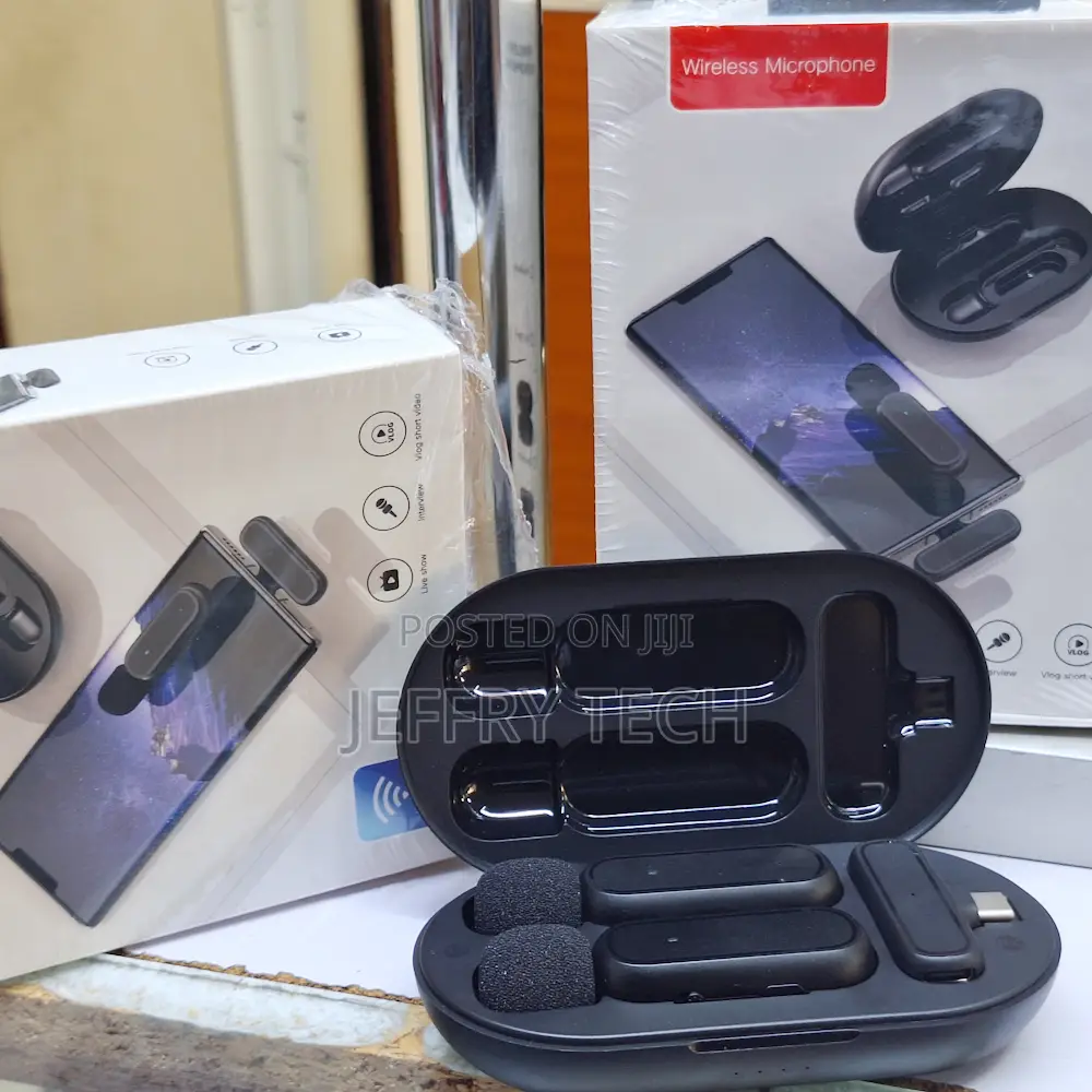 Wireless Microphone for iPhone and Type C With Noise Cancellation And