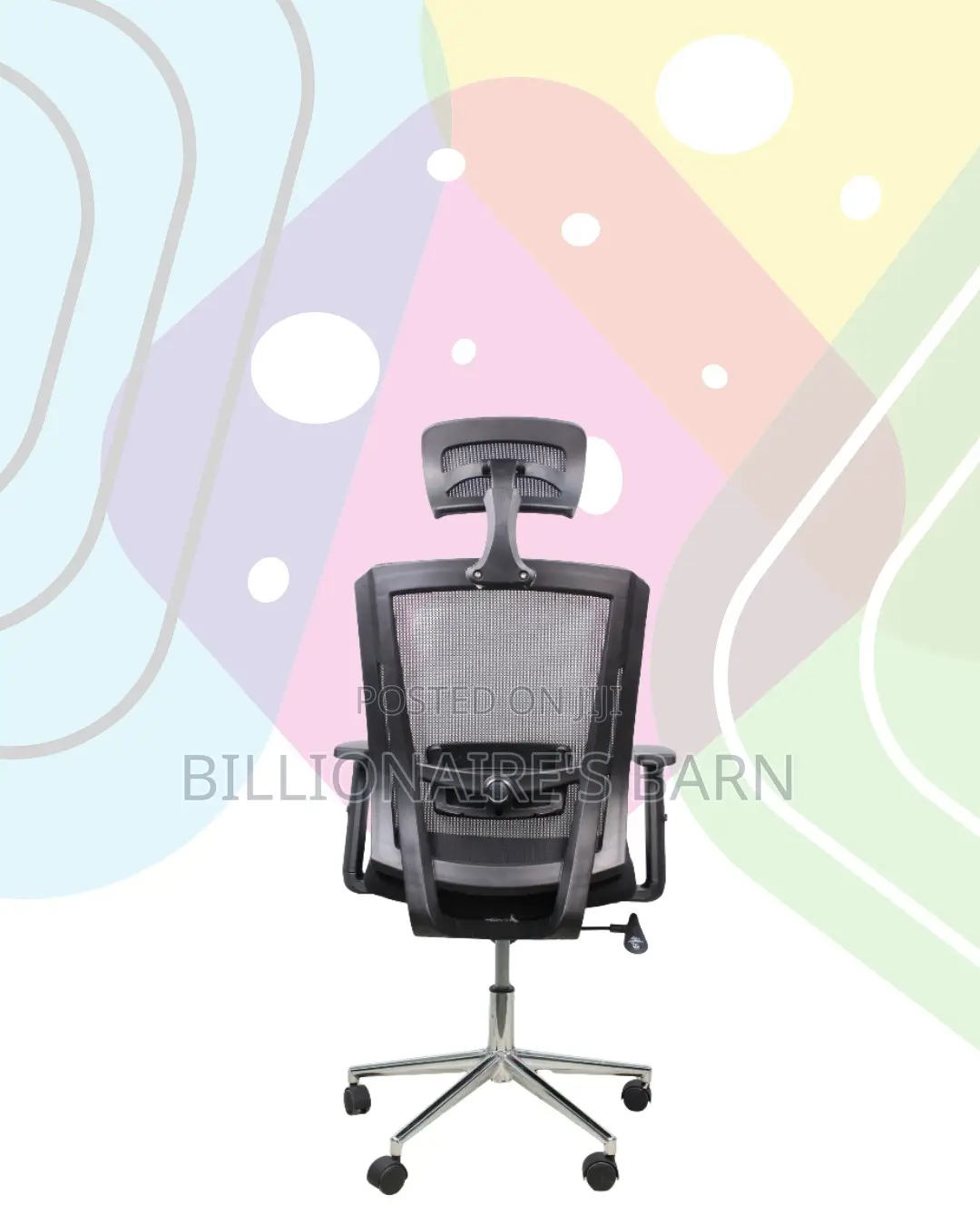 Sleek Mesh Chair With Chrome Base | Designed for Long Hours