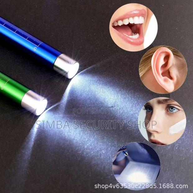 Diagnostic Lamp Medical Pen Torch Light With Battery Black Silver Aaa - thumbnail 5