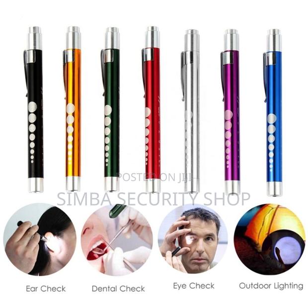 Diagnostic Lamp Medical Pen Torch Light With Battery Black Silver Aaa - thumbnail 6