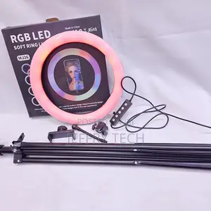 RGB 10 Inch 3 Mode Ring Light With Phone Holder and 2.2m Tripod Stan