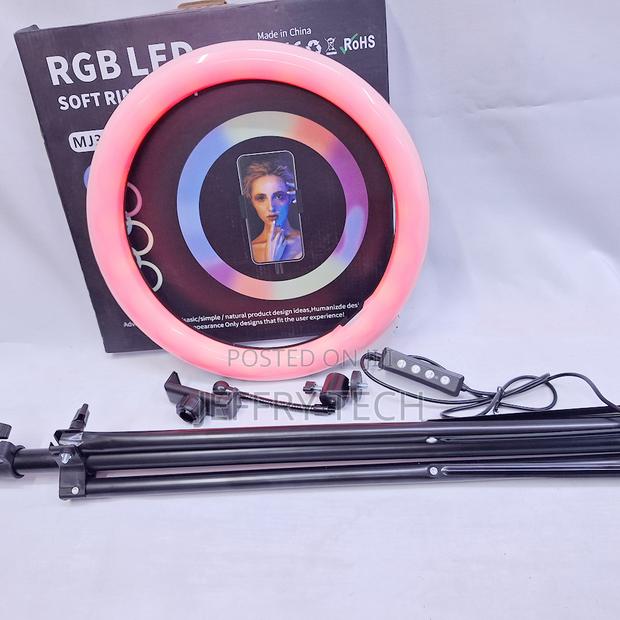 RGB 12 Inch 3 Mode Ring Light With Phone Holder and 2.2m Tripod Sta