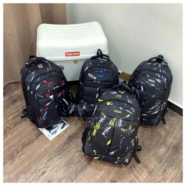 *Geometric Pattern School Bags*

▫Size : 31*45*20cm - thumbnail 2