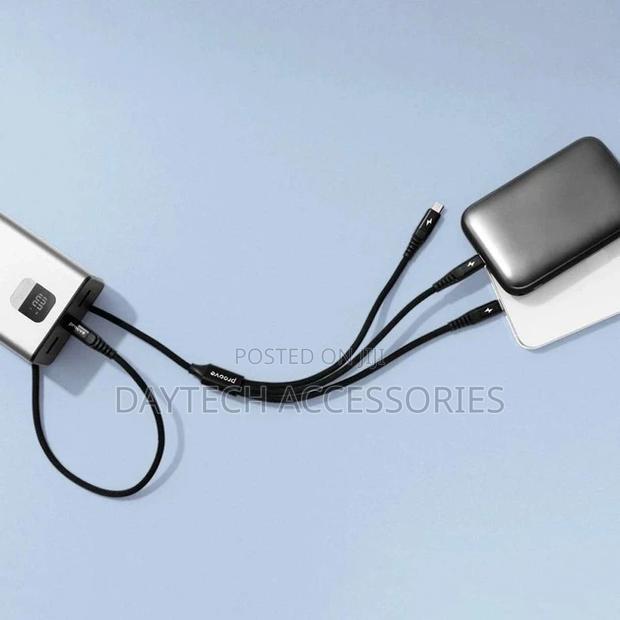 Proove Hydra 3-in-1 Type-C + Micro Usb + Lightning Cable 1m Black - thumbnail 2